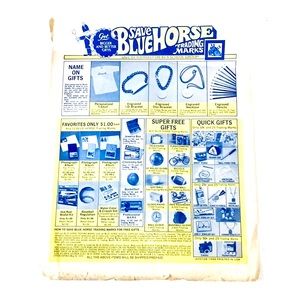 Vintage Blue Horse Shopping Flyer
